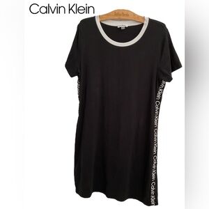 Calvin Klein Black and White Short Sleeve dress